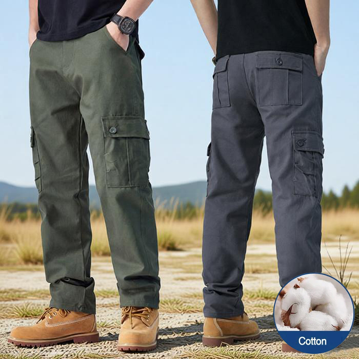Cargo Pant Wide - السراويل البضائع الرجالية متعددة جيب وزرة