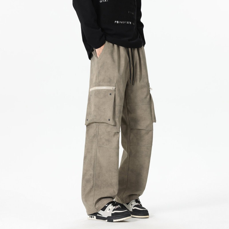Cargo Pant Wide - بنطال رجالي مرن عالي الخصر بجيب