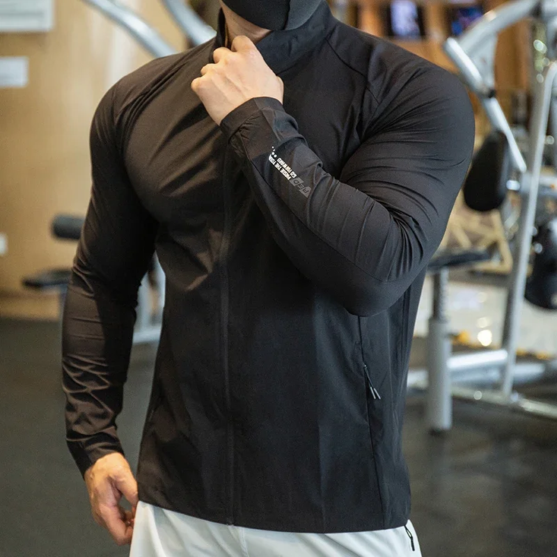 Reflective Jacket Running - سترات رجالية من الحرير الجليدي سريعة
