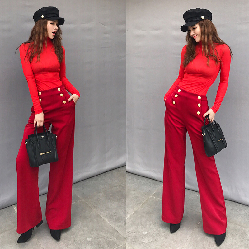 بنطلون نسائي أسود مستقيم الساق - مراجعة Street Fashion Of Milan وسعره
