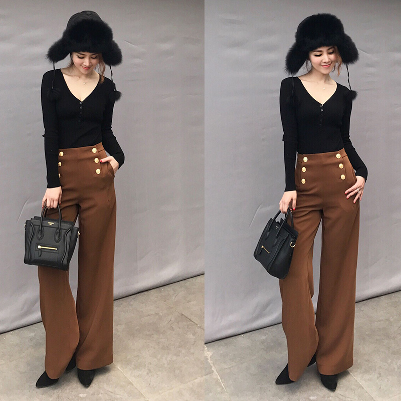 بنطلون نسائي أسود مستقيم الساق - مراجعة Street Fashion Of Milan وسعره