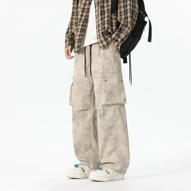 بنطال رجالي مرن عالي الخصر بجي - مراجعة Cargo Pant Wide وسعره