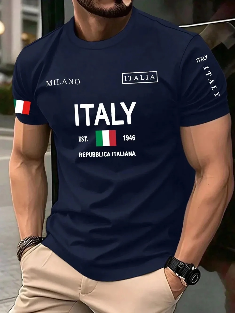 تي شيرت رجالي بتصميم عصري أورو - مراجعة Street Fashion Of Milan وسعره