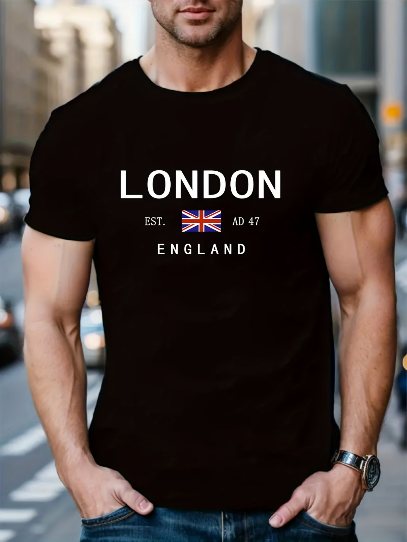 تي شيرت مطبوع عليه لندن إنجلتر - مراجعة Street Fashion In London وسعره