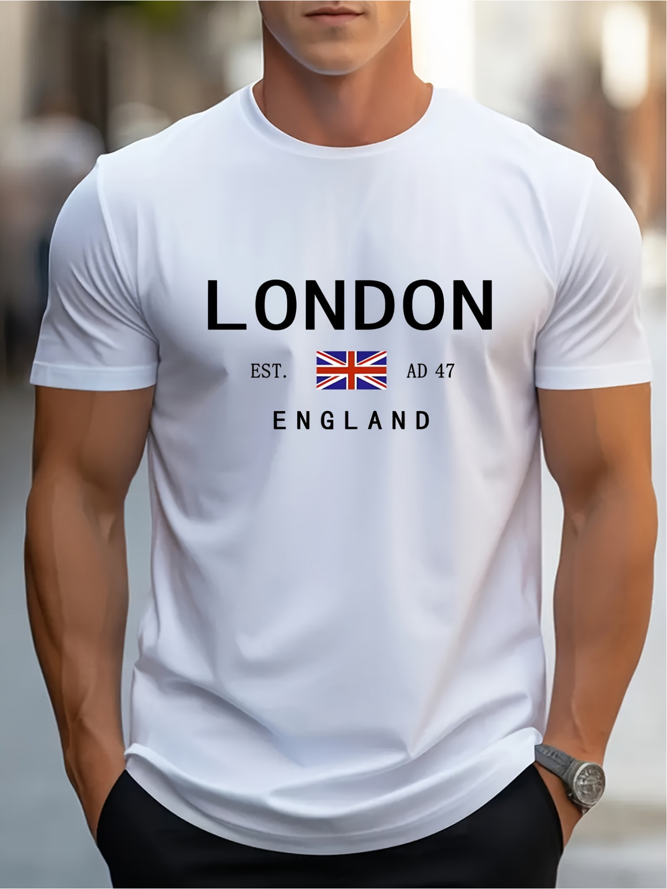 تي شيرت مطبوع عليه لندن إنجلتر - مراجعة Street Fashion In London وسعره
