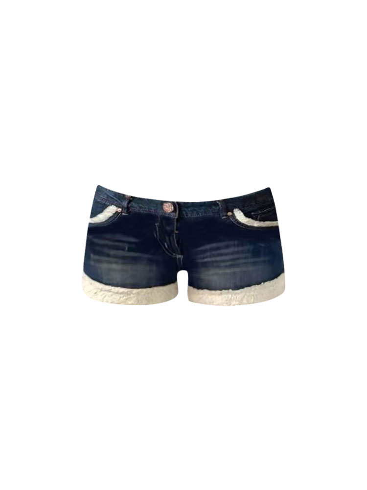 شورت جينز نسائي بخصر منخفض وقص - مراجعة Street Fashion Girl وسعره