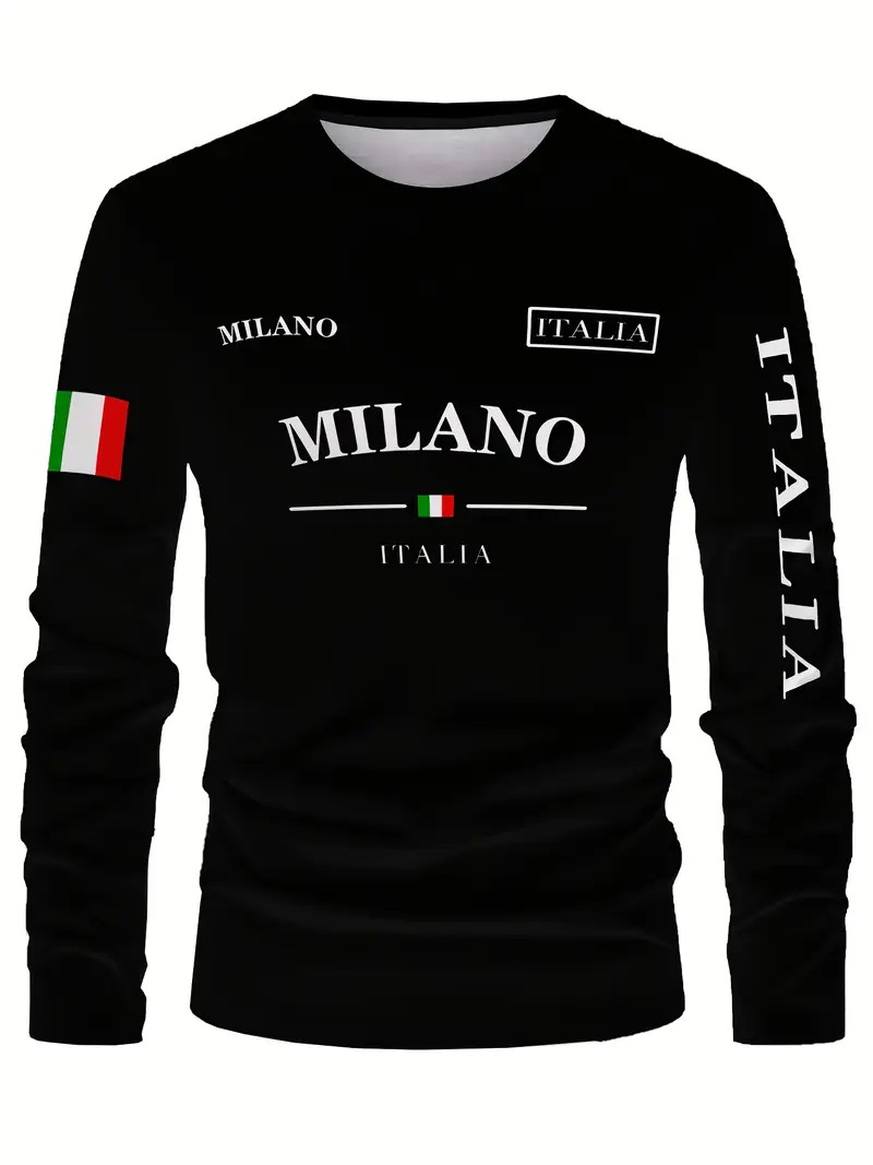 تي شيرت رجالي بأكمام طويلة لرب - مراجعة Street Fashion Of Milan وسعره